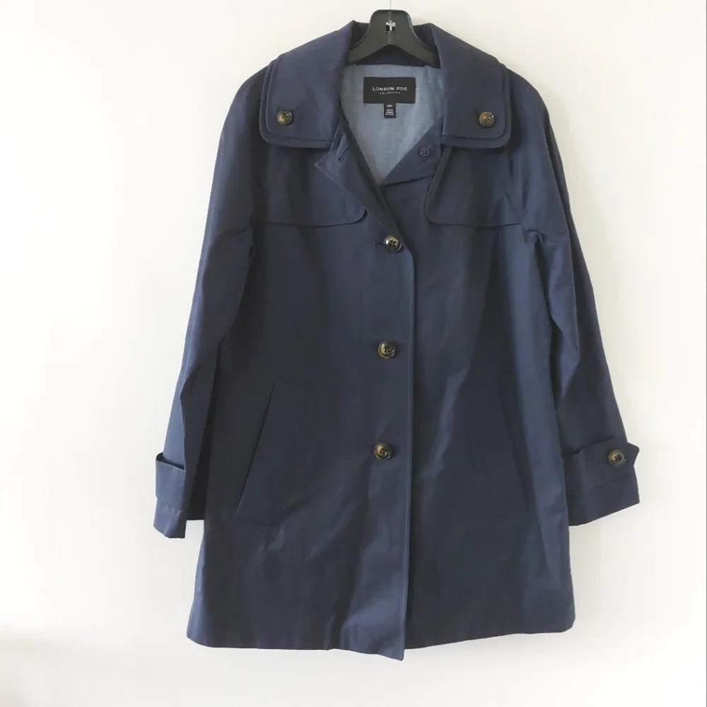 London fog trench coat with hood size M - Picture 1 of 8